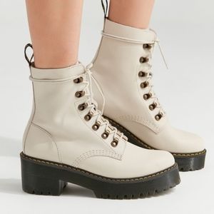 Dr Martens Leona Bone Platform boots